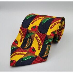 Official Old El Paso Mens Neck tie Taco Tuesday Tomato Jalapeño 57" Specialty